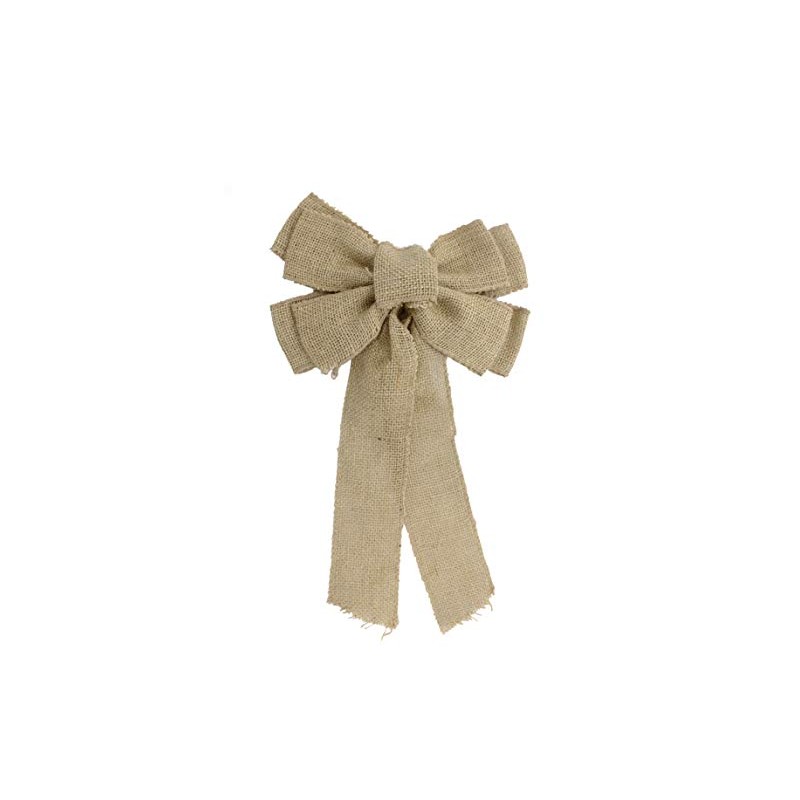 DARO DEKO Jute Double Bow 22 cm x 35 cm