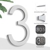 8 Inch House Numbers For Outside Modern, Street Metal Silver