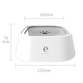 Pet Water Founder, For Dogs and Cats, Water Bowl, Water Bowl, 3.9 gal (1.5 L) Large Capacity Water Supply, ABS Resin, Splash-Resistant, Overflow, Gravity Design, Anti-Slip, Easy to Clean, Removable,