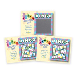 My Scratch Offs Easter Bunny Bingo Family Holiday Church School Scratch Off Game Cards 26 Cards w 2 Winners