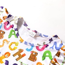 Toddler Girl Dress Back to School Pencil School Bus Print Dress Summer Outfits 7-8T