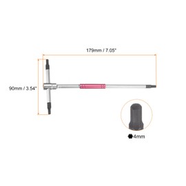 HARFINGTON Sliding T-Handle Hex Key Wrench Set 4mm Metric 3-Way Sliding Handle Sleeves for Home Repair