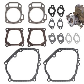 TNJPSEK Predator 212 Carburetor Exhaust Intake Gasket Rebuild Kit, Non-Hemi Carb Gasket Set Compatible with Predator 196cc 212cc GX160 GX200 Small Engine Power Equipment Upgrade Rebuild