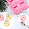 6 Piezas Molde Silicon De 6 Agujeros Para Jabone Repostería；Moldes