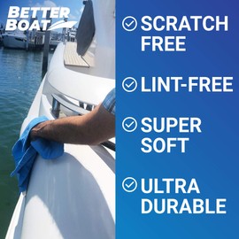 Super Absorbent Towels, Synthetic Chamois Cloth for Car and Boat Drying, Smooth Cooling Towel, Marine Grade Cleaning Supplies, PVA Shammy Wash Towel 1 Pack