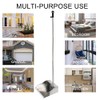 Metal Dustpan Long Handle Stainless Steel Dustpan,Heavy Duty Standing Dust