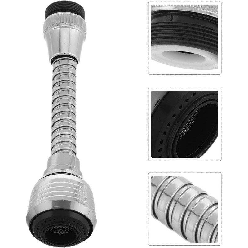 Aireador de Grifo Giratorio y Extensible para Fregadero de Cocina