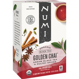 Numi Teas Tea Black Golden Chai Spiced Assam, 18 ct