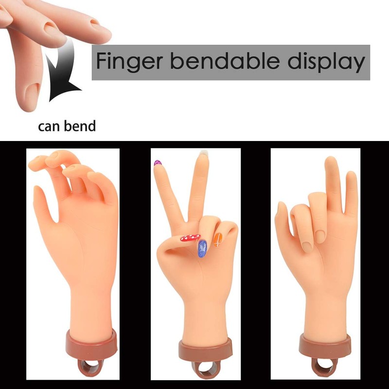 Practice Hand for Acrylic Nails, Mannequin Hands for Nails Practice,