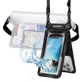 Handodo Waterproof Case, IPX8 Certified, Portable Dry Bag, Double Pack Design, For Baths, Spas, Diving, Rain, Ocean, Totally Waterproof, For 6.7 Inch Smartphones, Waterproof Pouch, Includes Waterproof