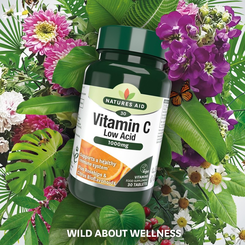 Natures Aid Vitamin C Low Acid with Rosehips and Citrus