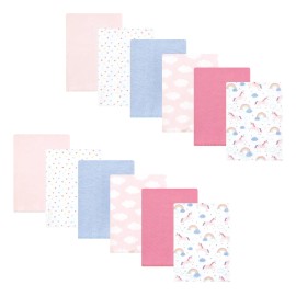 Paños Unisex De Franela De Algodón Para Bebé Unicornios Arco Color