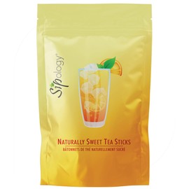Sipology: Naturally Sweet Iced Tea - Tangy Peach - 10 Pack Sticks - Instant Black Tea Powder, Natural Caffeine, Refreshing Cold Drink, Organic Stevia