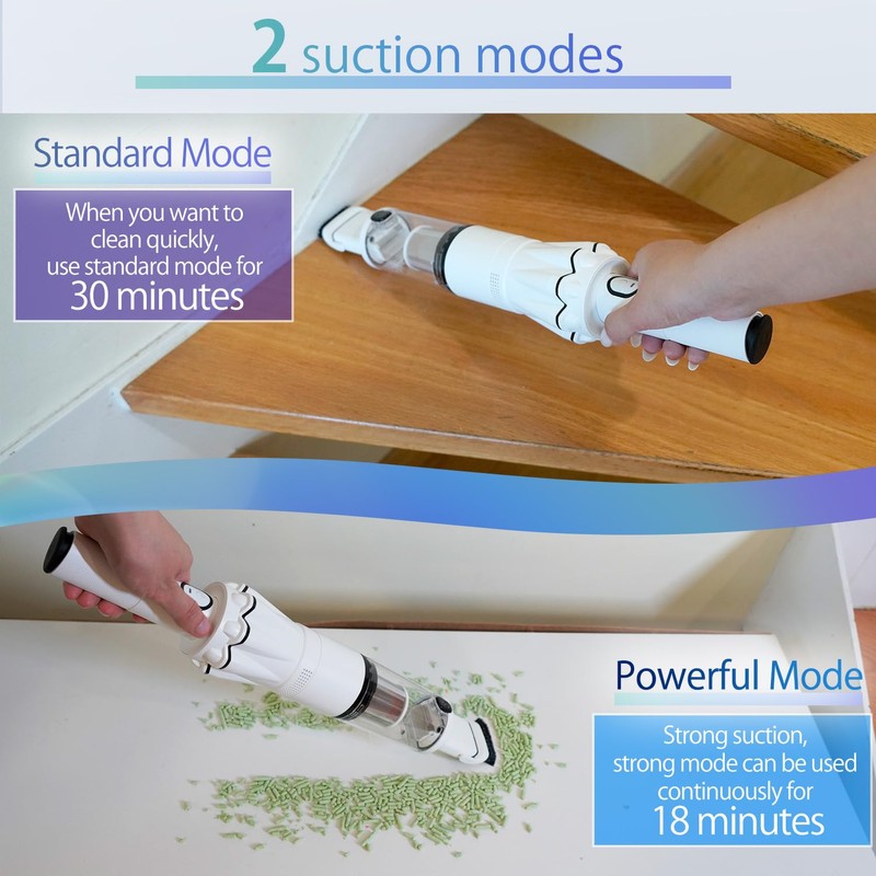 HIKALION Handheld Vacuum Cordless, Super Lightweight 1lb with Powerful Suction,