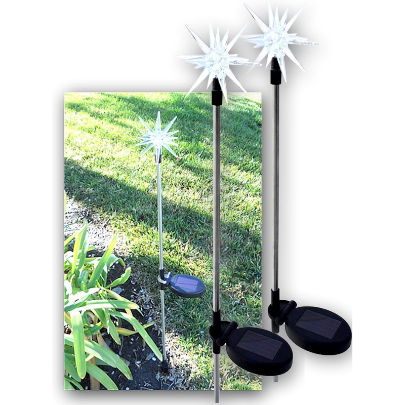Solaration 1011-2 Sparkling Solar Star Lights Garden Stake (Set of
