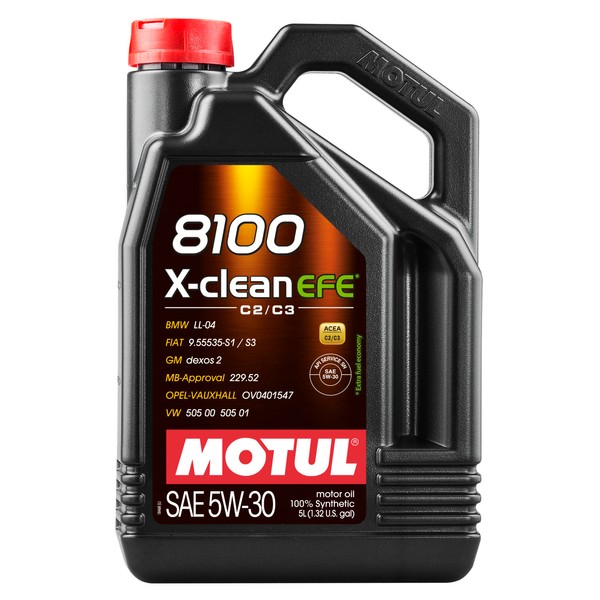Motul 109471 8100 X-Clean EFE 5W30 Synthetic Motor Oil 5