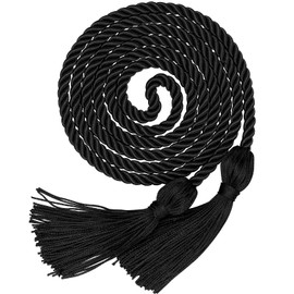 Graduation Honor Cord Black Yarn Honor Cord with Tassel 67" Long for Graduation Ceremony