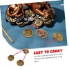 WOONEKY Brass Shell Divination Set with Chinese Wealth Coins Yinyang