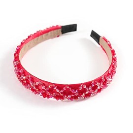 Diademas de Cristal con Diamantes de Imitación para Mujeres Y Niñas, Diadema Brillante con Cuentas, Banda para El Cabello Acolchada, Accesorios para El Cabello para Bodas Y Festividades, Color