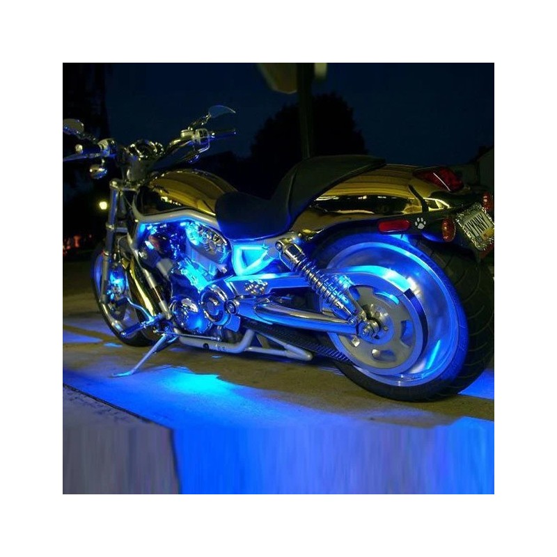 Custom (4) Blue LED Engine Fairing Body Kit Lights Glow