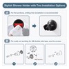 BRIGHT SHOWERS Strong Adhesive Shower Head Holder with Dual Angle