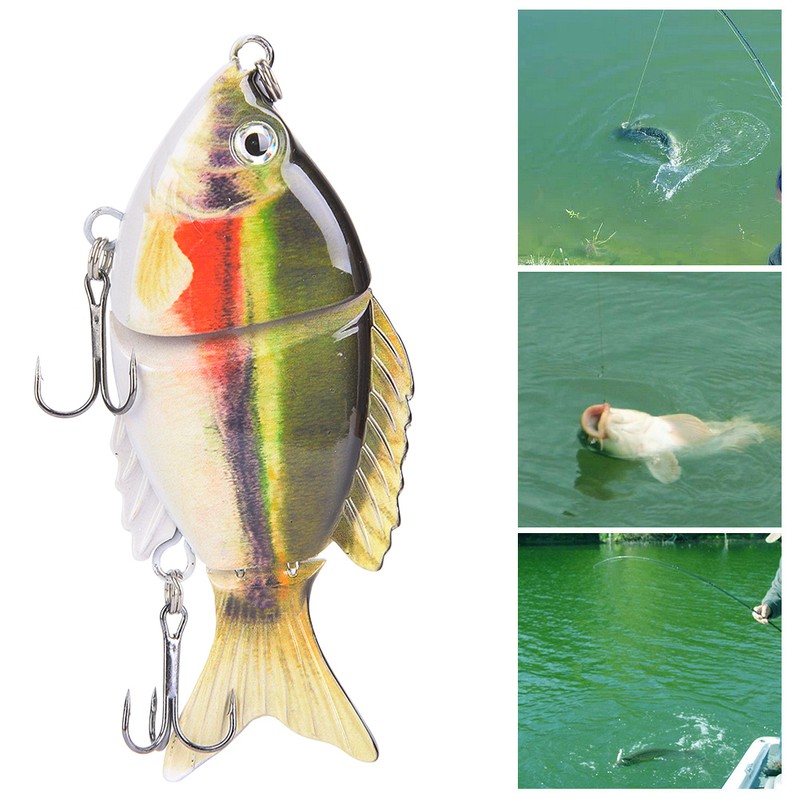 1 pcs ABS Plastic Multi Sections Artificial Fishing Lure Bait