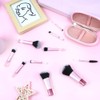 OFFCUP 10pcs Travel Makeup Brush Set, Mini Makeup Brushes With