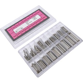 Yosoo Juego de Pasadores de Enlace de Correa de Barras de Resorte de Correa de Reloj Duraderas de 1,8 Mm, 270 Piezas de Pasadores de Reloj de Metal para Reparación, Longitudes Variadas, Material de Calidad, Kit de Herramientas para Relojeros