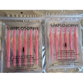 simplosophy Precision Micro Eyebrow Razor 12 Pcs Mini Head Portable Face Razors New In Pack