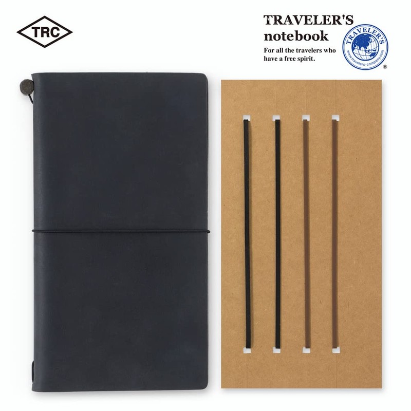 DESIGNPHIL Midori 14333006 Traveler's Notebook Refill, Interlocking Band, Pack of
