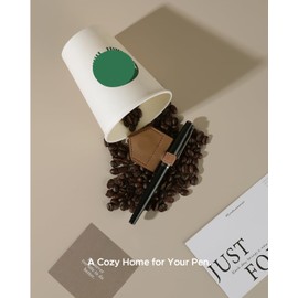 Magnetic Leather Bookmarks with Pen Holder Vegan Leather Book Marks Gifts for Reading Book Lovers Notebook Travelers (Brown-2PC)