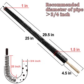 Clothes Dryer Lint Brush, 29.5" Long Flexible Lint Vent Trap Cleaning Tool, Refrigerator Condenser Coil Brush, Dryer Lint Removal Cleaner Brush, Prevent Fire Hazard