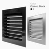12" x 12" Inch Black Galvanized Steel Vent Cover -
