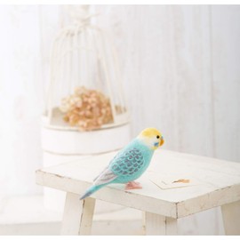 Hamanaka H441-525 Wool Felt Kit, Made with Aclaine, Cute Little Bird, Buddy Parrot Pastel Color, Blue