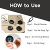 100 Pcs Black Resin Sewing Buttons, 5 Sizes 4-Hole Buttons