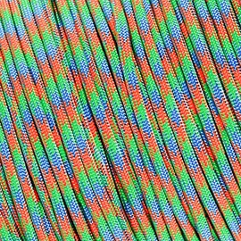 West Coast Paracord Multi Color Nylon Paracord 550 Type III 7 Strand Utility Cord - 100 Foot Hanks (Fruity Pebbles)