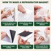 50PCS DIY Fridge Magnet Kit, 2 Inch Square Clear Acrylic