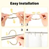 Mafegu 30Pcs Shower Curtain Hooks,Metal Oval Shower Curtain Hooks Roman