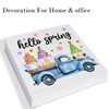 Spring Decor Farmhouse Hello Spring Wood Sign Spring Gnomes Decorations