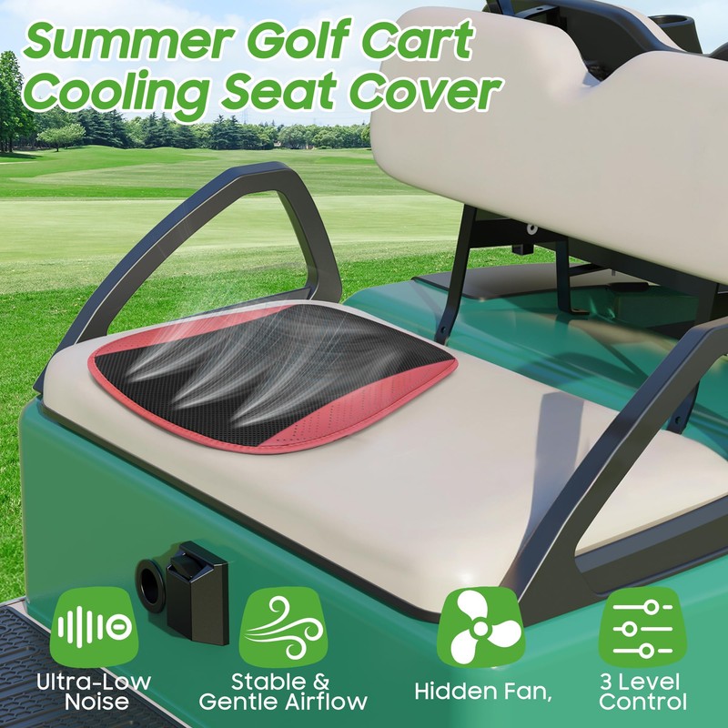 10L0L Golf Cart Cover Fits for Club Car （RED）