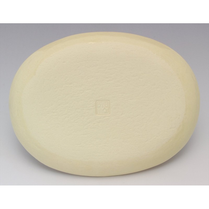 窯元SOUSEN 中皿 白 18cm 瀬戸焼 小判皿 中 フルーツ(バスケット)柄