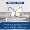 Rnatflu Commercial Sink Faucet with 8 Inch Swivel Spout -