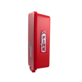 2 Pack! Red Surface-Mounted Fire Extinguisher Cabinet with Red Pull-Cover for 2 1/2 lb. or 5 lb. Fire Extinguisher Box Outdoor Fire Cabinet Mounted Extinguisher Cabinet Fire Extinguisher Cover