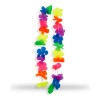 24 Collar Hawaiano Flores Colores Neon Fiesta Batucada