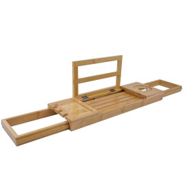 Bamboo Tub Tray Caddy Bathroom Sets Accessoriescolor: Natural Color