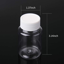 CHAOTEMAI Pack of 12 Small Jars with Lids Bottles for Filling 100 ml Plastic Bottles Small Plastic Bottles Filling Empty Plastic Juice Bottles Lid Milk Bottle Juice Water