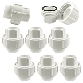8pc PVC Union Pipe Fittings 1.25 Inch Heavy Duty PVC Material Leak Proof Design for Plumbing Irrigation and DIY Projects