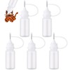 TYVOM 5PCS Precision Tip Applicator Bottle, Small Hair Oil Applicator