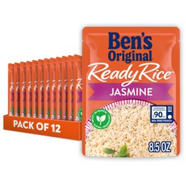 BEN'S ORIGINAL Ready Rice Jasmine Rice, Easy Dinner Side, 8.5 oz Pouch (Pack of 12)