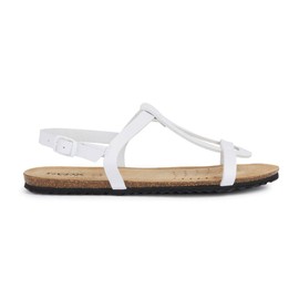 Geox Girls' D Brionia Low A Flat Sandal, White